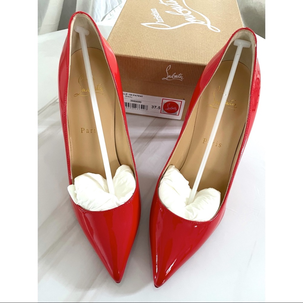 Christian Louboutin Orange Pigalle Pumps US 7.5